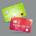 Blue credit card vector illustration, highly