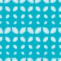 Blue Crenate Leaves Pattern Vector Background