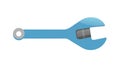 Blue Crescent Wrench Icon Vector for Industrial Maintenance, vector design Generative AI Royalty Free Stock Photo