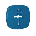 Blue Cross ankh icon isolated on transparent background. Egyptian word for life or symbol of immortality.