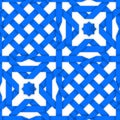 Blue crossed ribbons. Seamless pattern