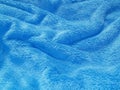 Blue crumpled blanket