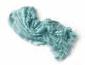 blue crumpled cotton napkin