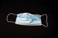 Blue Crumpled Medical Disposable Mask