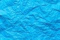 Blue crumpled paper background