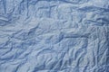 Blue crumpled paper texture