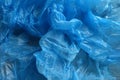 Blue Crumpled Recycled Plastic Bag Background Royalty Free Stock Photo