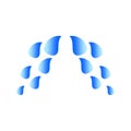 Blue cry tears icon. Cartoon drops from eyes design. Blue falling water. Vector illustration. Stock picture. Royalty Free Stock Photo