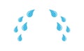 Blue cry tears icon. Cartoon drops from eyes Royalty Free Stock Photo