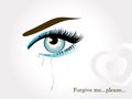 Blue crying eye