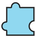 Blue cryptic puzzle pice, icon