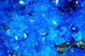 Blue crystal close up
