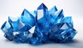 Blue crystal 3d rendering isolate on White background Royalty Free Stock Photo