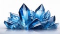 Blue crystal 3d rendering isolate on White background Royalty Free Stock Photo