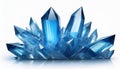 Blue crystal 3d rendering isolate on White background Royalty Free Stock Photo