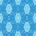 blue crystal gemstones seamless vector pattern