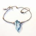 Blue Crystal Necklace Illustration In Krenz Cushart Style