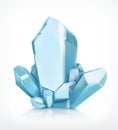 Blue crystal, vector icon Royalty Free Stock Photo