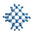 Blue crystalline molecular structure Royalty Free Stock Photo