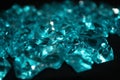 Blue crystals on a black background Royalty Free Stock Photo