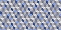 Blue cube pattern - seamless vector texture