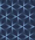 Blue Cube Vector Grid Seamless Pattern Trend Stylish Neat Abstract Background Royalty Free Stock Photo