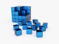 Blue cubes