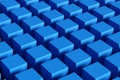 Blue cubes forming a repeating geometric pattern Royalty Free Stock Photo