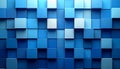 Blue Cubes Pattern Background with Varied Shades and Textures for Design Royalty Free Stock Photo
