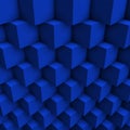 Blue cubes in perspecive 1 Royalty Free Stock Photo