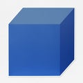 Blue cubic box template icon