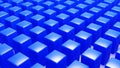 Blue cuboid geometric background, perspective pattern wallpaper 3d illustration