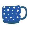 blue cup mug decor peas Royalty Free Stock Photo