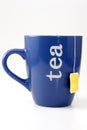 Blue cup of tea Royalty Free Stock Photo