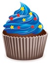 Blue cupcake Royalty Free Stock Photo