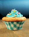 Blue cupcake Royalty Free Stock Photo