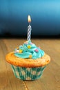 Blue cupcake Royalty Free Stock Photo