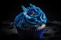Blue Cupcake, Color Cup Cake, Delicious Blueberries Cupcake
