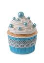 Blue cupcake Royalty Free Stock Photo