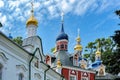 Blue cupola emblazoned with golden stars. Royalty Free Stock Photo