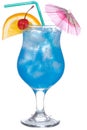 Blue Curacao cocktail Royalty Free Stock Photo