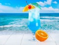 Blue Curacao cocktail Royalty Free Stock Photo