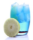 Blue curacao drink Royalty Free Stock Photo