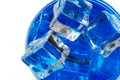 blue curacao drink with ice cubes Royalty Free Stock Photo