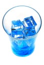 blue curacao drink isolated Royalty Free Stock Photo