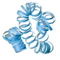 Blue curly party streamer Royalty Free Stock Photo