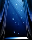 Blue curtain background Royalty Free Stock Photo