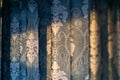 Blue curtain background texture pattern. Royalty Free Stock Photo
