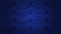 Blue curtain. Closed curtain vector background. Blue drapery for theater circus hall stage Royalty Free Stock Photo