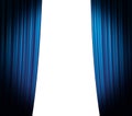 Blue Curtain Closing Royalty Free Stock Photo